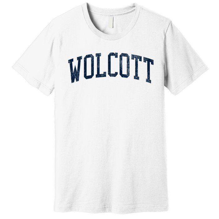 Wolcott Ct Vintage Athletic Sports Premium T-Shirt