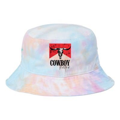 Western Cowgirl Vintage Punchy Cowboy Killers Skull Tie Dye Newport Bucket Hat