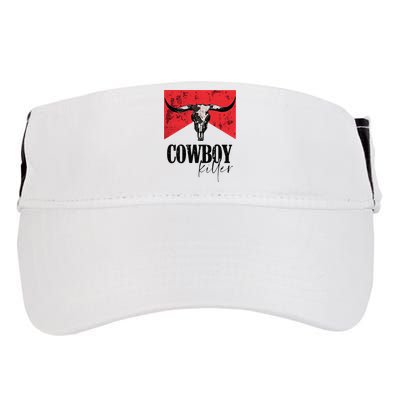 Western Cowgirl Vintage Punchy Cowboy Killers Skull Adult Drive Performance Visor