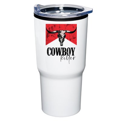 Western Cowgirl Vintage Punchy Cowboy Killers Skull Tumbler