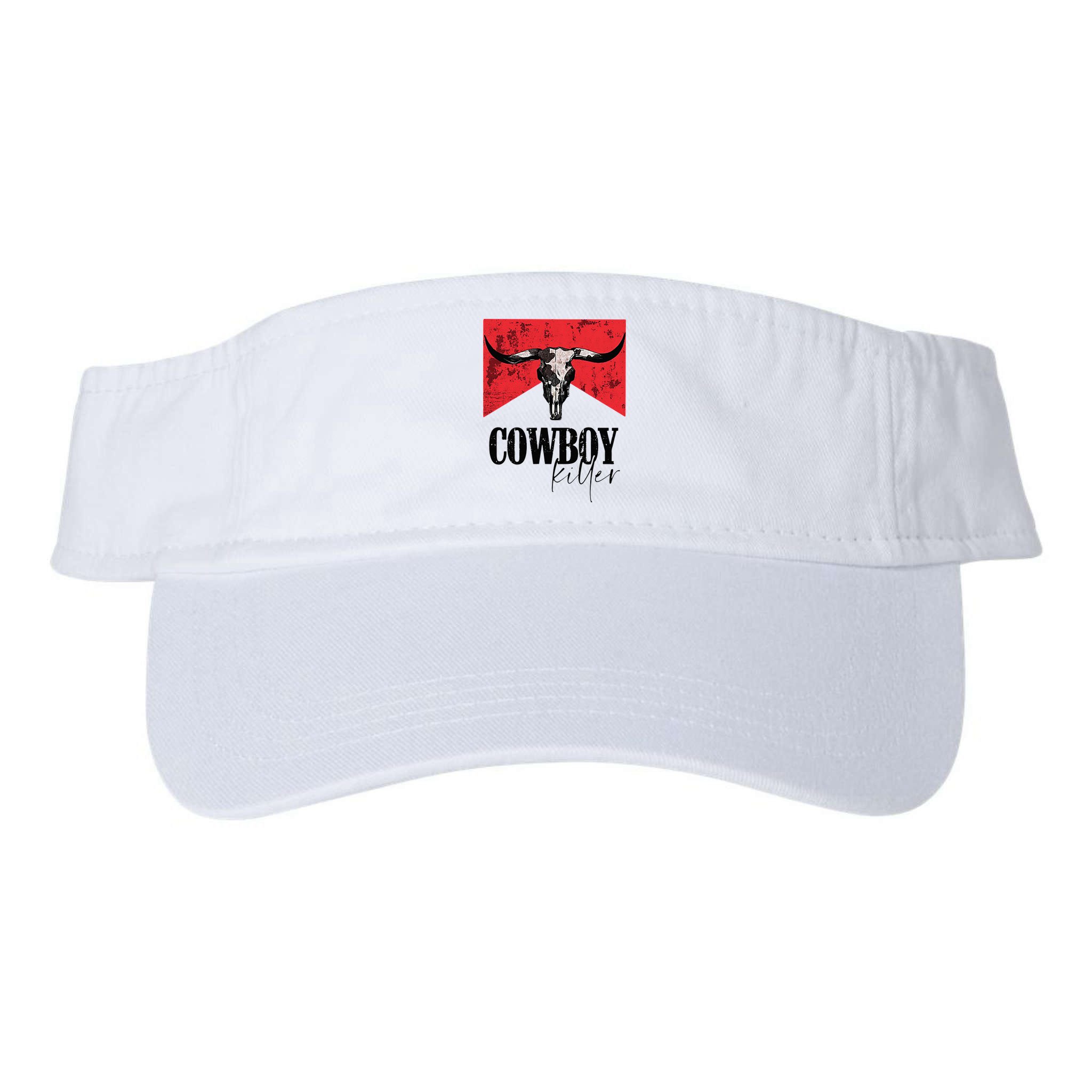 Western Cowgirl Vintage Punchy Cowboy Killers Skull Visor
