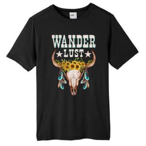 Wanderlust Country Western Boho Cow Skull Adventure Tall Fusion ChromaSoft Performance T-Shirt