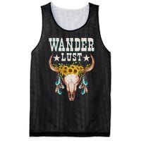 Wanderlust Country Western Boho Cow Skull Adventure Mesh Reversible Basketball Jersey Tank