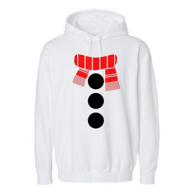 Women Christmas White Snowman Costume Gift Garment-Dyed Fleece Hoodie