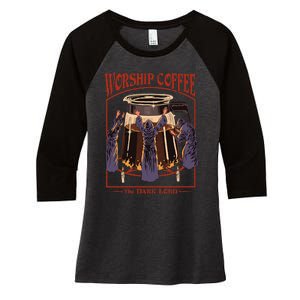 Worship Coffee Women's Tri-Blend 3/4-Sleeve Raglan Shirt