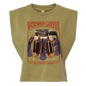 Worship Coffee Garment-Dyed Women's Muscle Tee