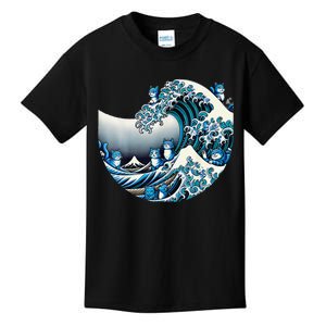 Women Cute Wave Of Blue Cats For Kamala Funny Gift Kids T-Shirt