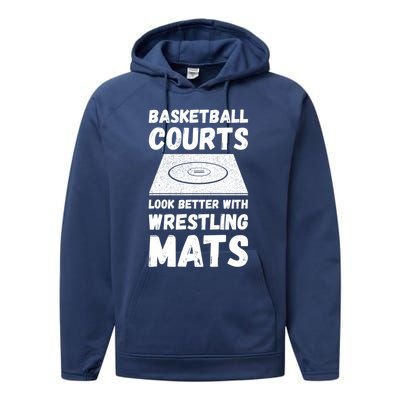 Wrestling Coach Wrestling Games Contact Sport Wrestler Great Gift Performance Fleece Hoodie