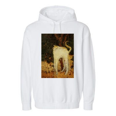 “White Cat” Garment-Dyed Fleece Hoodie