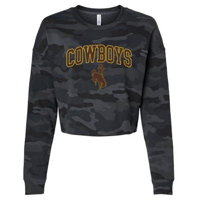 W.Y.O.M.I.N.G Cowboys Cropped Pullover Crew