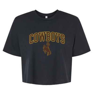 W.Y.O.M.I.N.G Cowboys Bella+Canvas Jersey Crop Tee