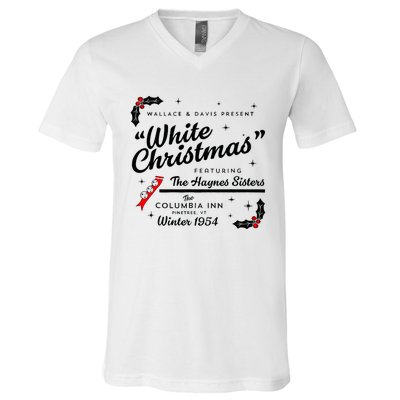 White Christmas Wallace And Davis Haynes Sister Matching V-Neck T-Shirt