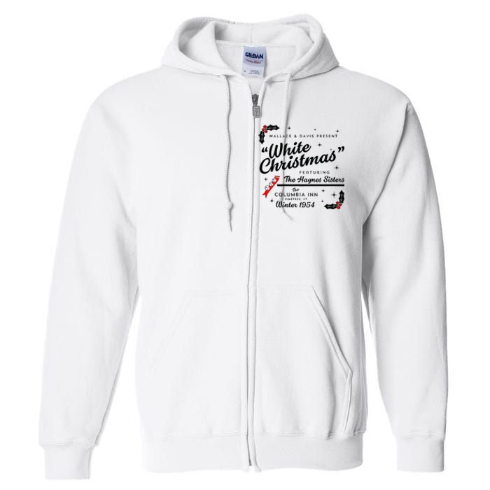 White Christmas Wallace And Davis Haynes Sister Matching Full Zip Hoodie