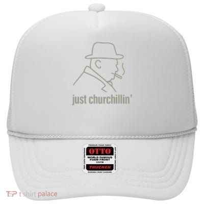 Winston Churchill  World War 2 Gifts  High Crown Mesh Back Trucker Hat