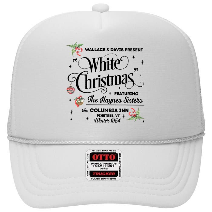 White Christmas Wallace And Davis Haynes Sister Trending Design High Crown Mesh Back Trucker Hat