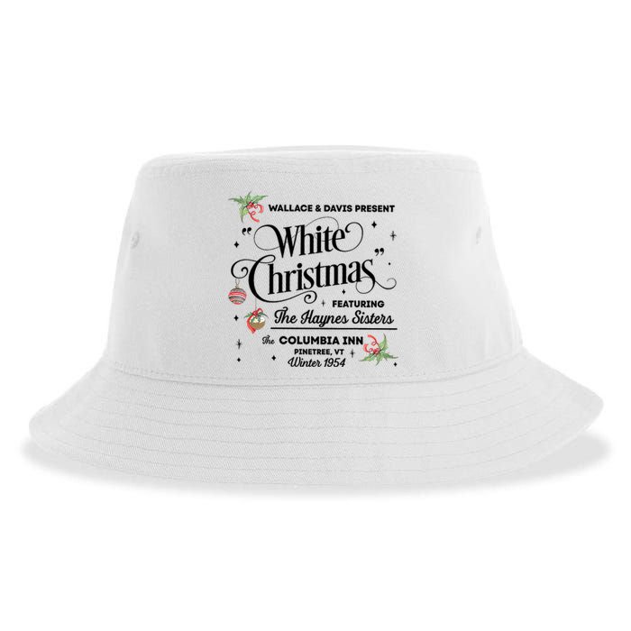 White Christmas Wallace And Davis Haynes Sister Trending Design Sustainable Bucket Hat