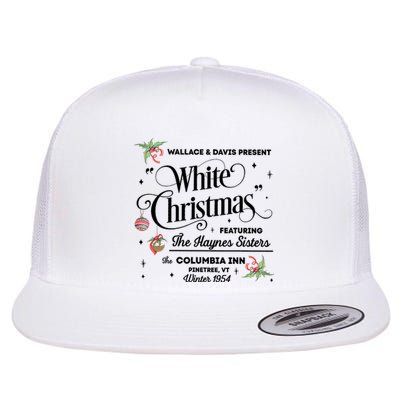 White Christmas Wallace And Davis Haynes Sister Trending Design Flat Bill Trucker Hat