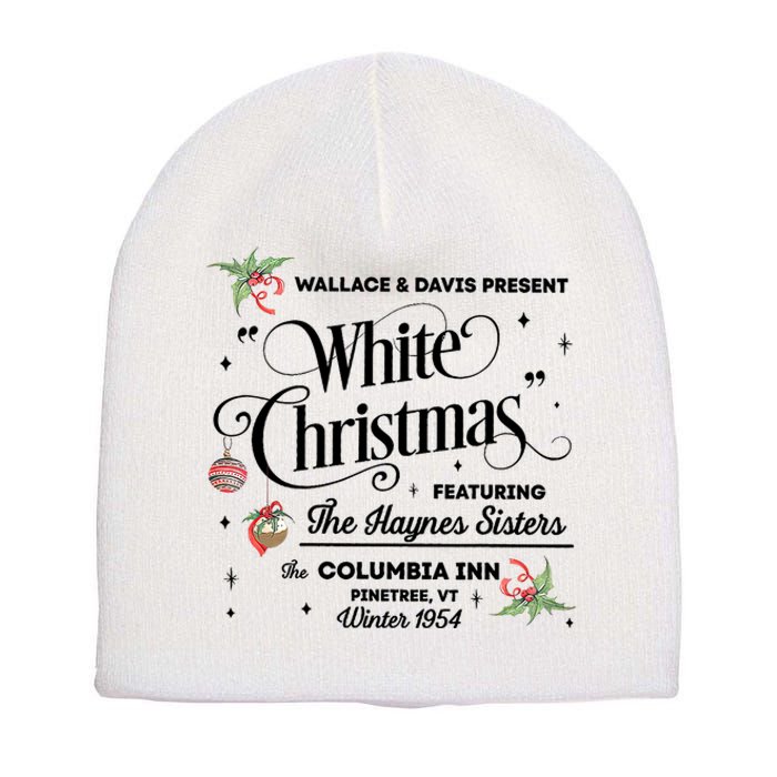 White Christmas Wallace And Davis Haynes Sister Trending Design Short Acrylic Beanie