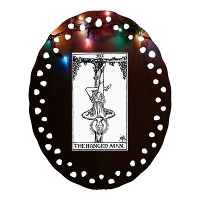 Witch Craft Wiccan Card Witchy Gothic Scary Halloween Gifts Ceramic Oval Ornament