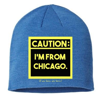 Windy City Wonder Caution Im From Chicago Lakeside Legacy Sustainable Beanie