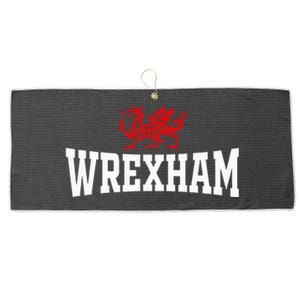 Wrexham City Wales Red Dragon Wrecsam Cymru County Of Wales Large Microfiber Waffle Golf Towel