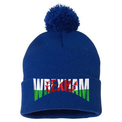 Wrexham Children Wales Flag Welsh Pom Pom 12in Knit Beanie