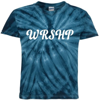 WRSHP Christian Worship Shortened Word Kids Tie-Dye T-Shirt