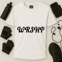 WRSHP Christian Worship Shortened Word Cooling Performance Crew T-Shirt