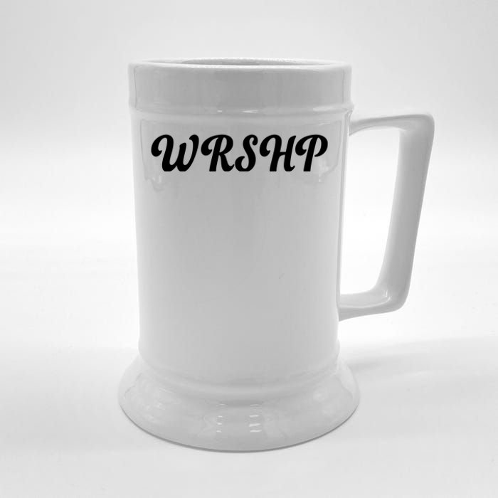 WRSHP Christian Worship Shortened Word Beer Stein