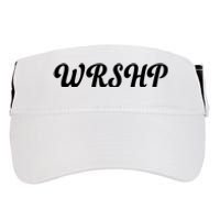 WRSHP Christian Worship Shortened Word Adult Drive Performance Visor