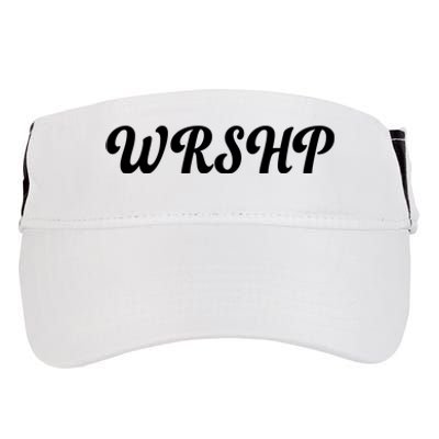 WRSHP Christian Worship Shortened Word Adult Drive Performance Visor