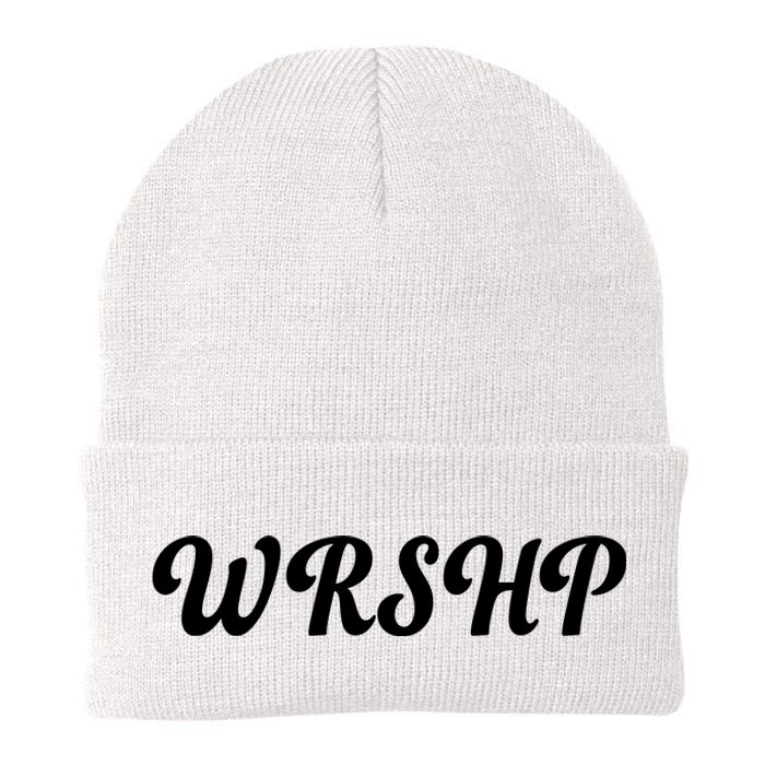 WRSHP Christian Worship Shortened Word Knit Cap Winter Beanie