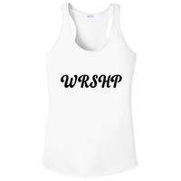 WRSHP Christian Worship Shortened Word Ladies PosiCharge Competitor Racerback Tank