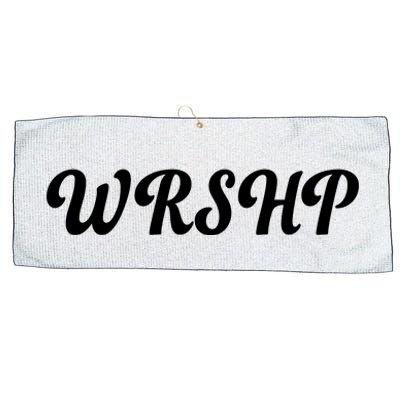 WRSHP Christian Worship Shortened Word Large Microfiber Waffle Golf Towel