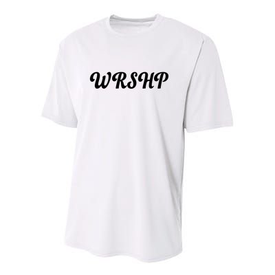 WRSHP Christian Worship Shortened Word Youth Performance Sprint T-Shirt