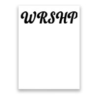 WRSHP Christian Worship Shortened Word Poster