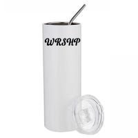 WRSHP Christian Worship Shortened Word Stainless Steel Tumbler