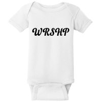 WRSHP Christian Worship Shortened Word Baby Bodysuit