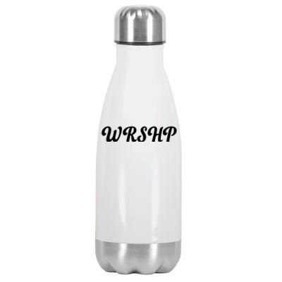 WRSHP Christian Worship Shortened Word Stainless Steel Insulated Water Bottle