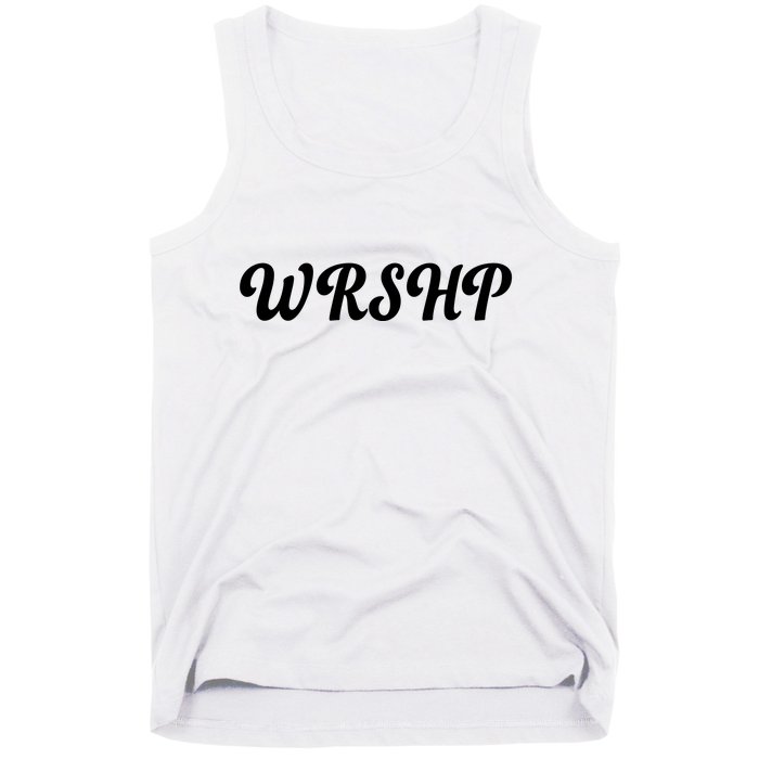 WRSHP Christian Worship Shortened Word Tank Top