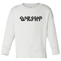 WRSHP Christian Worship Shortened Word Toddler Long Sleeve Shirt