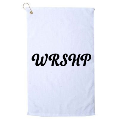 WRSHP Christian Worship Shortened Word Platinum Collection Golf Towel