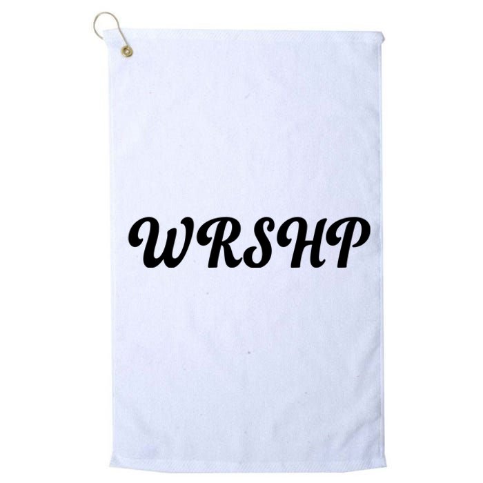 WRSHP Christian Worship Shortened Word Platinum Collection Golf Towel