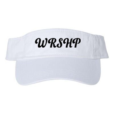 WRSHP Christian Worship Shortened Word Valucap Bio-Washed Visor