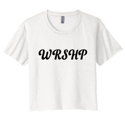 WRSHP Christian Worship Shortened Word Women's Crop Top Tee