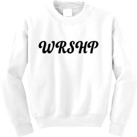 WRSHP Christian Worship Shortened Word Kids Sweatshirt