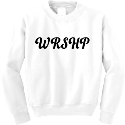 WRSHP Christian Worship Shortened Word Kids Sweatshirt