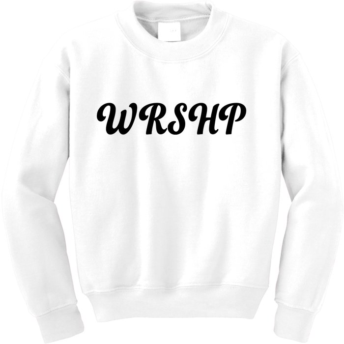 WRSHP Christian Worship Shortened Word Kids Sweatshirt