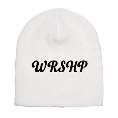 WRSHP Christian Worship Shortened Word Short Acrylic Beanie