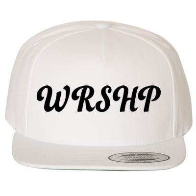 WRSHP Christian Worship Shortened Word Wool Snapback Cap